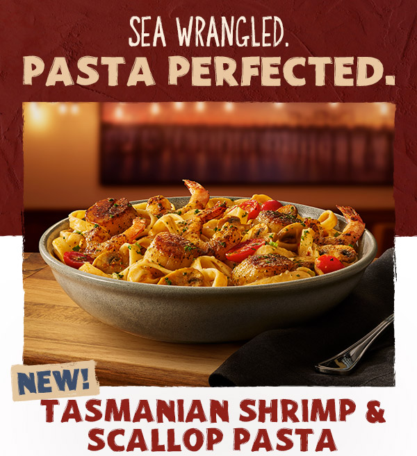 SEA WRANGLED. PASTA PERFECTED. NEW! Tasmanian Shrimp & Scallop Pasta