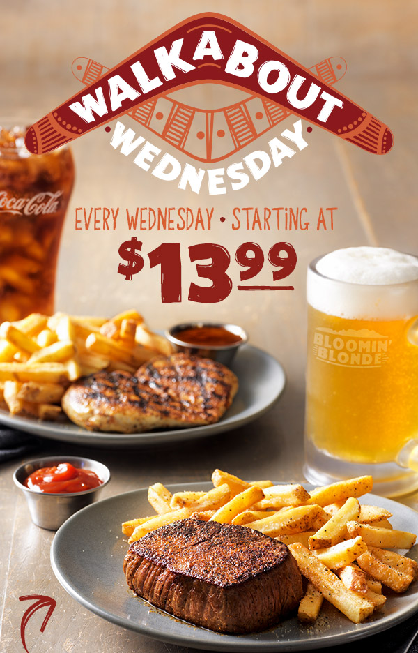 WalkAbout Wednesday Every Wednesday, Starting At $13.99