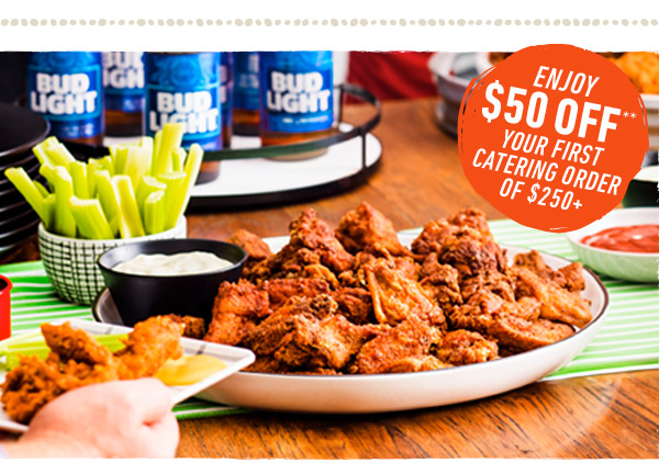 Enjoy $50 Off Your First Catering Order Of $250+