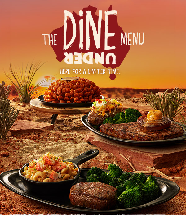 The Dine Under Menu. Here For A Limited Time